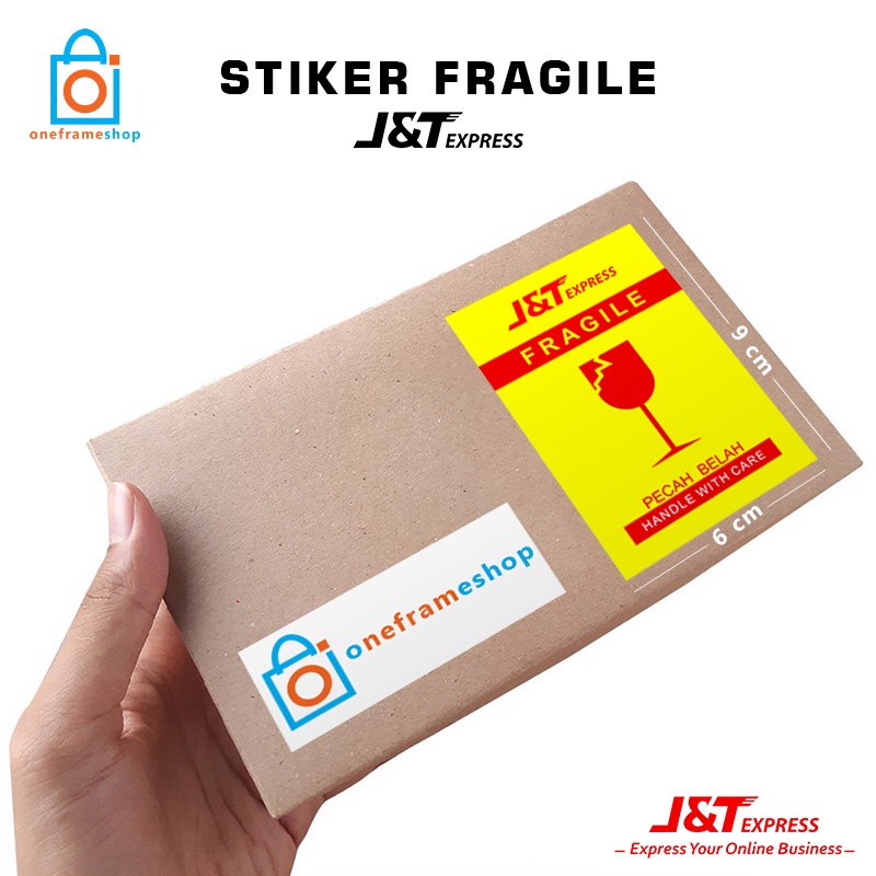 Jual Sticker Label Stiker Fragile Jnt Jandt Express Kw Super Shopee