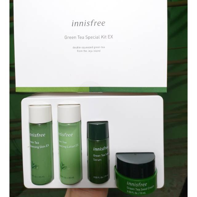Innisfree Green Tea Special Kit Ex Trial Kit 4 Items Indonesia