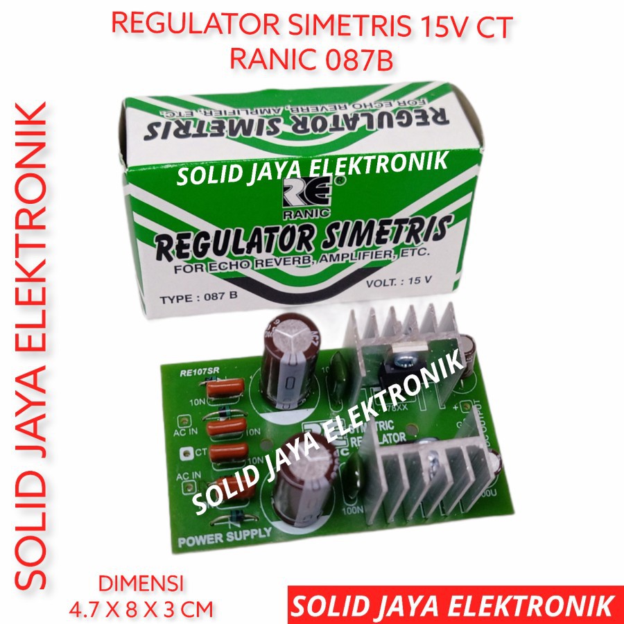 KIT REGULATOR SIMETRIS 15 VOLT CT PSU SIMETRIS 15V CT STRUM 15 V CT - HIJAU - KIT RANIC