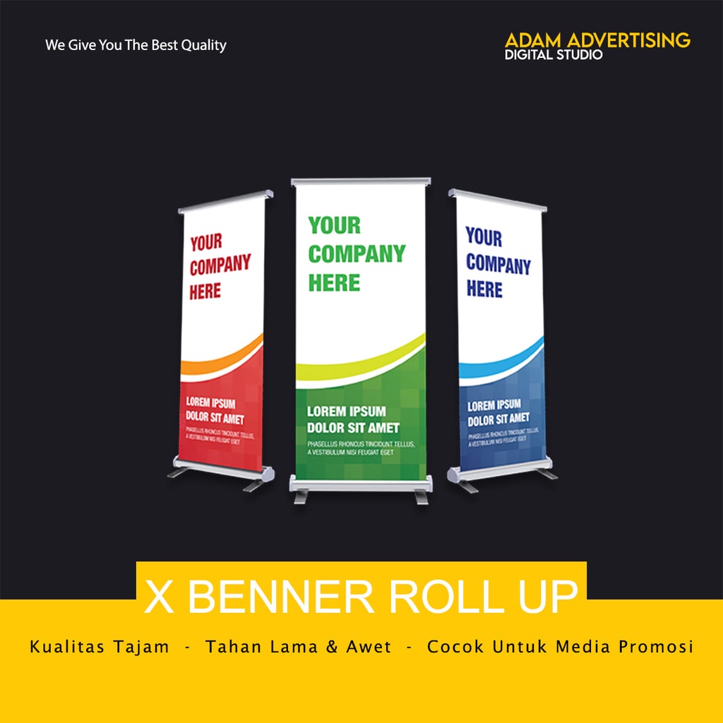 ROLL UP BANNER | X BANNER ROLL UP MURAH DESAIN CUSTOM