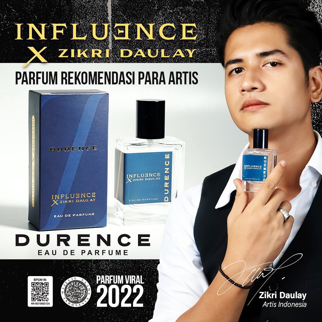 (TERLARIS) Parfum Durence influence X Zakir Daulay Original Aroma Khas &amp; Fresh Bikin Memikat Banyak Wanita Tahan Lama Hingga 12 jam