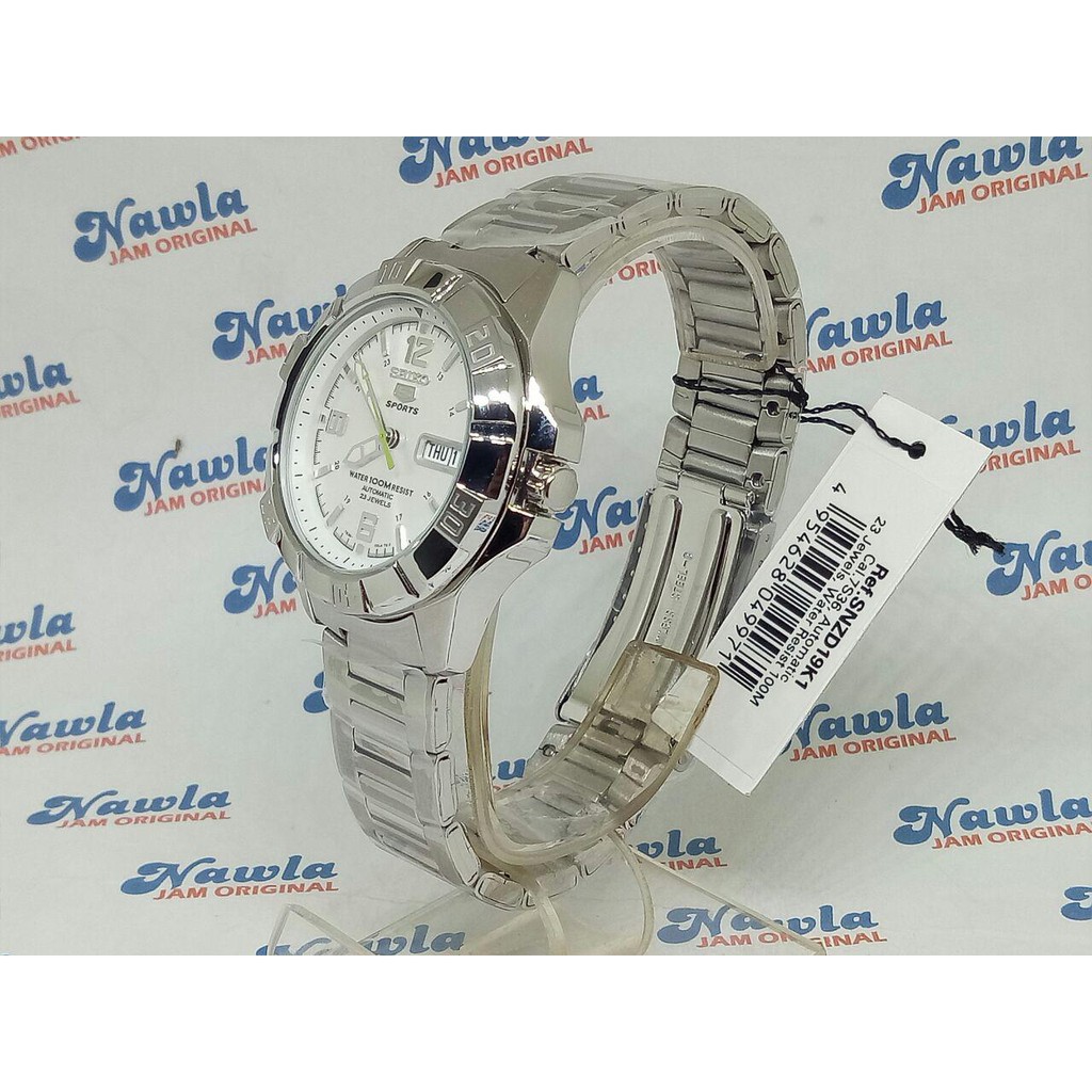 Seiko 5 Sports SNZD19 Automatic SIlver DIal - Jam Tangan Pria SNZD19