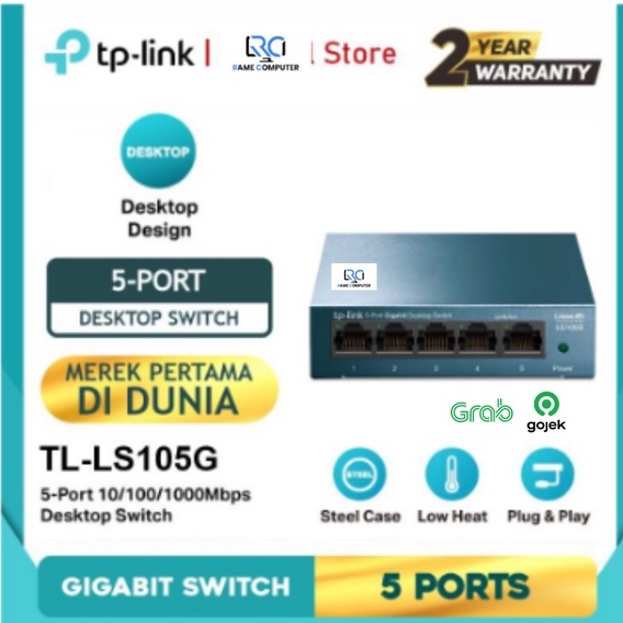 Tp-link TL-LS105G 5-port 10/100/1000Mbps Desktop Network Switch TPLink