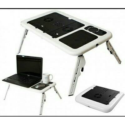 Meja Belajar Lipat Laptop Komputer Portable E Table Cooling Fan Mouse Pad