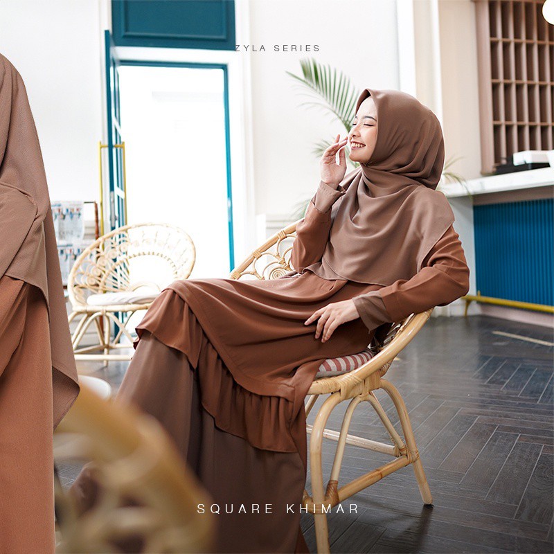 Jamise Syari Original  GINGER BREAD  Zyla Series I Gamis Set - Gamis Dewasa Terlaris