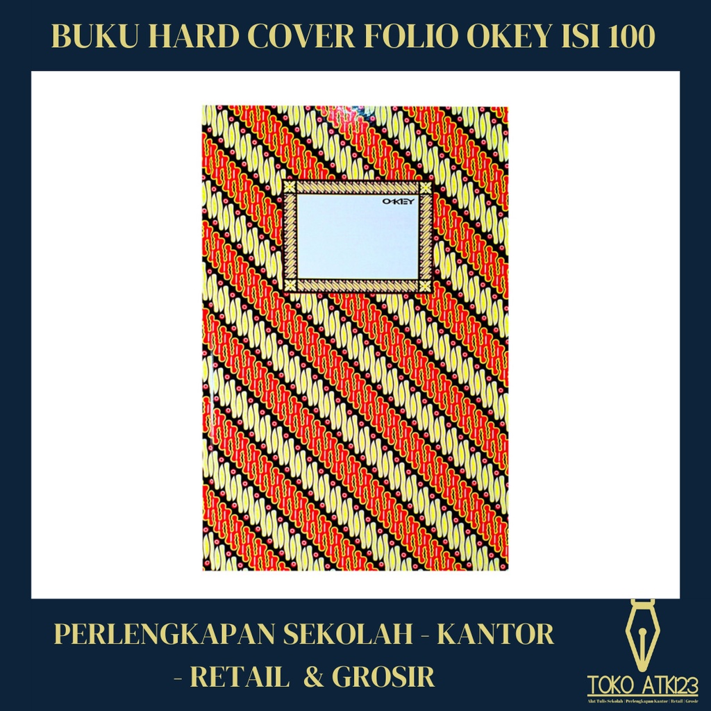 Buku Hardcover Folio Merk Okey Isi 100 Lembar