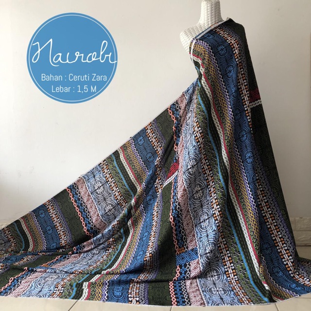 NAIROBI KAIN METERAN KAIN MOTIF BATIK BATIK BAHAN CERUTI ZARA