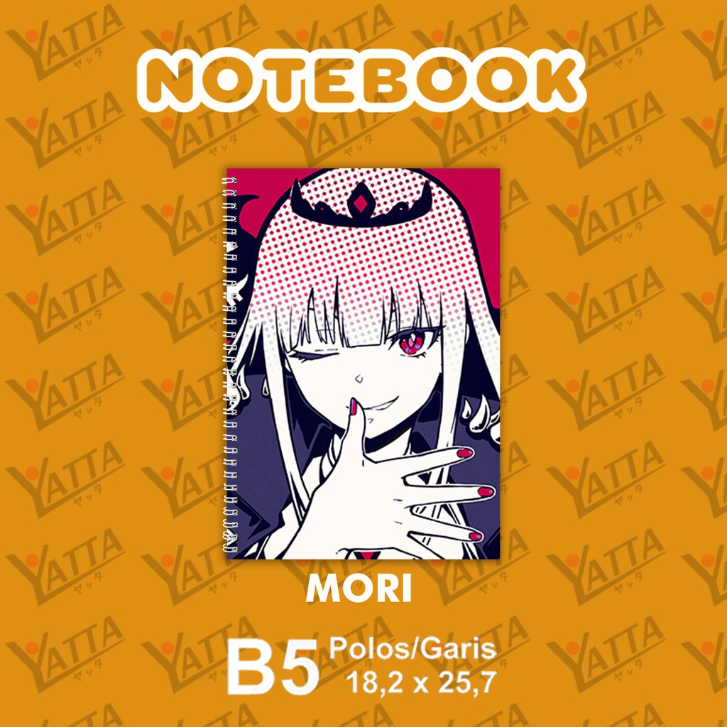 

Notebook Anime ukuran B5 18,2 cm x 25,7 cm Hololive ENG - Mori
