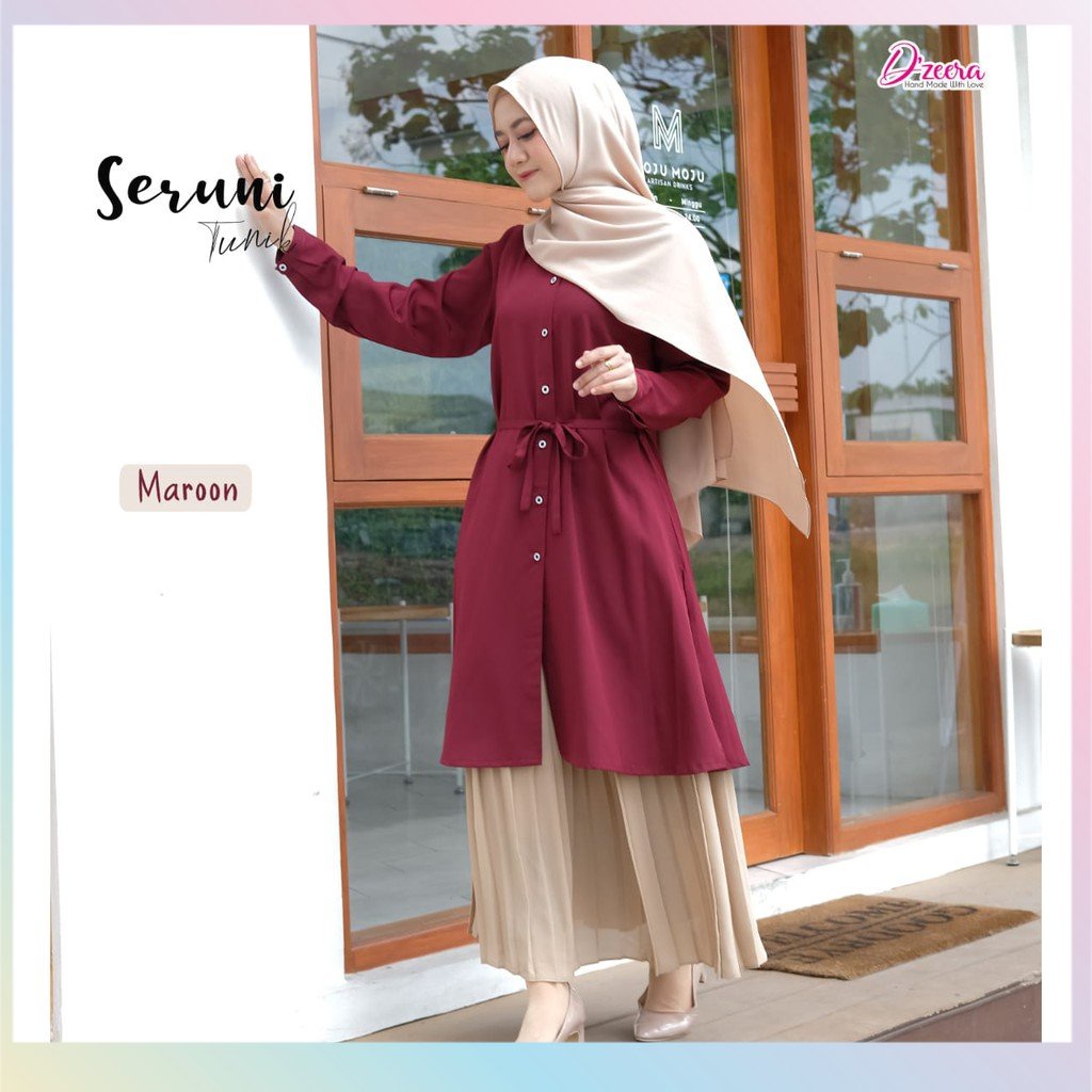 Atasan Wanita Baju Muslim Wanita Terbaru / Stelan Wanita Muslim Atasan Muslim HILDA TUNIK Baju J6E9