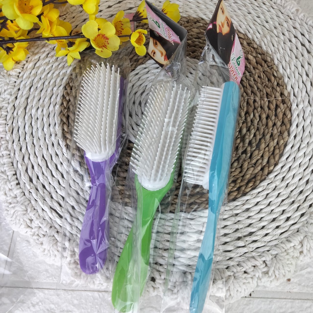 SISIR PLASTIK TEBAL PELURUS RAMBUT BLOW HAIR STILE COMB AK38