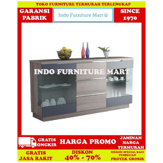 Buffet Credenza Bufet Lemari Pendek Minimalis Siantano Cr 005