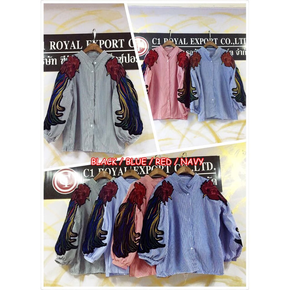 Pakaian Wanita Bigsize Jumbo Kemeja Import Bangkok Katun Silk Import Fit XL Kode BKK059