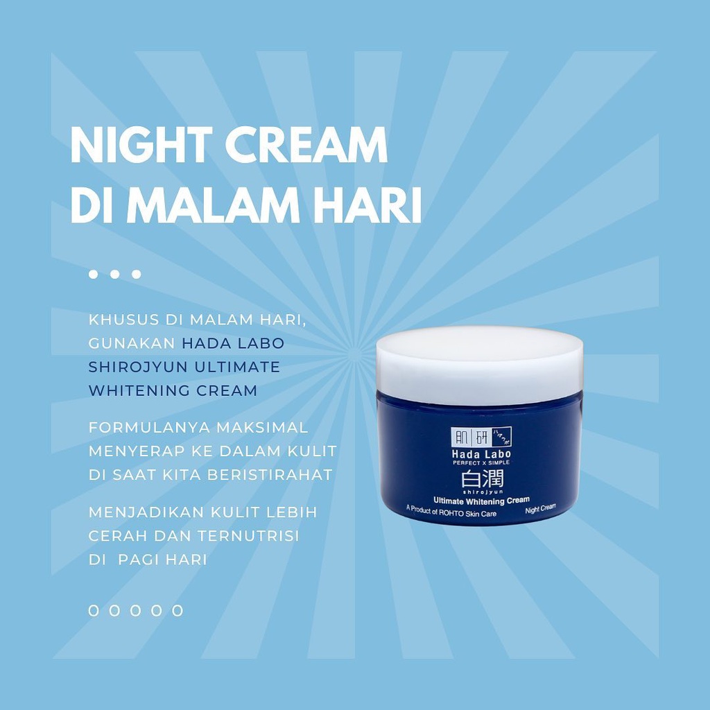 ❤ BELIA ❤ Hada Labo ShiroJyun Ultimate Whitening Face Wash Lotion Essence Milk Night Cream Series