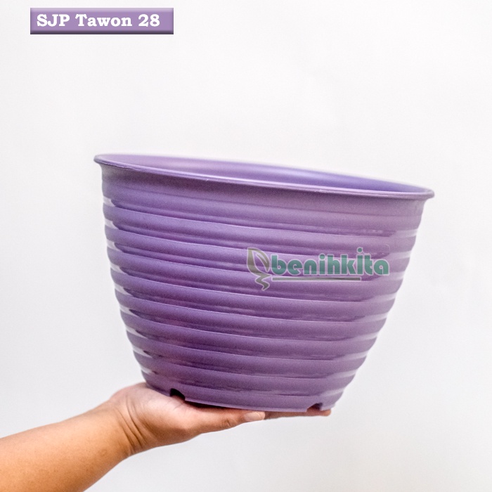 Pot Tanaman-Bunga Warna 28cm Motif Tawon (SJP)