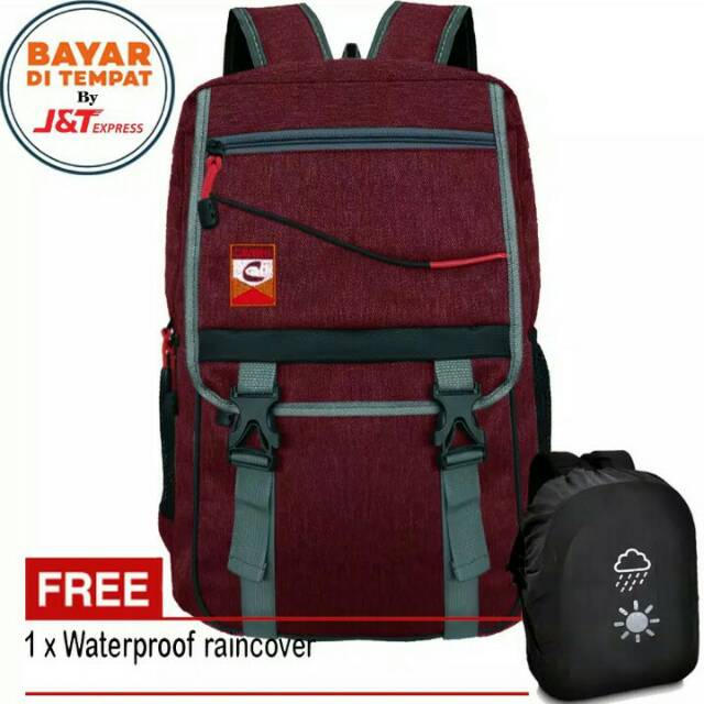 Cavero tas ransel pria dan wanita tas punggung backpack tas laptop - free rain cover