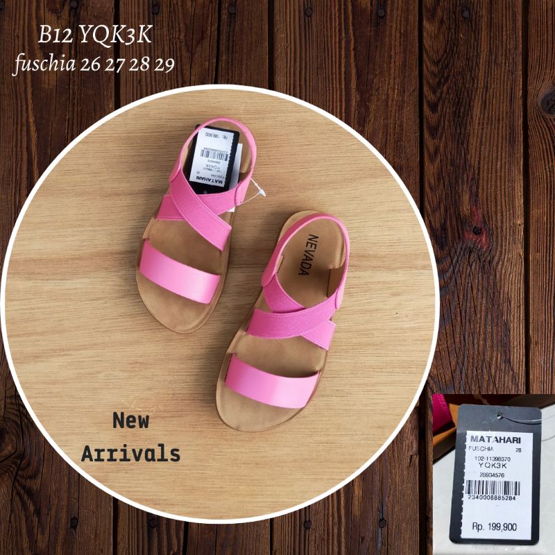 Sandal Nevada Anak B12 Fushia YQK3K New Cantik