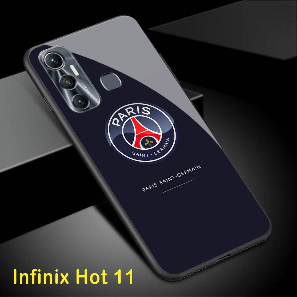 Softcase Glass Kaca Infinix Hot 11 - Casing Hp Infinix Hot 11 - Case Hp Infinix Hot 11 [H21]