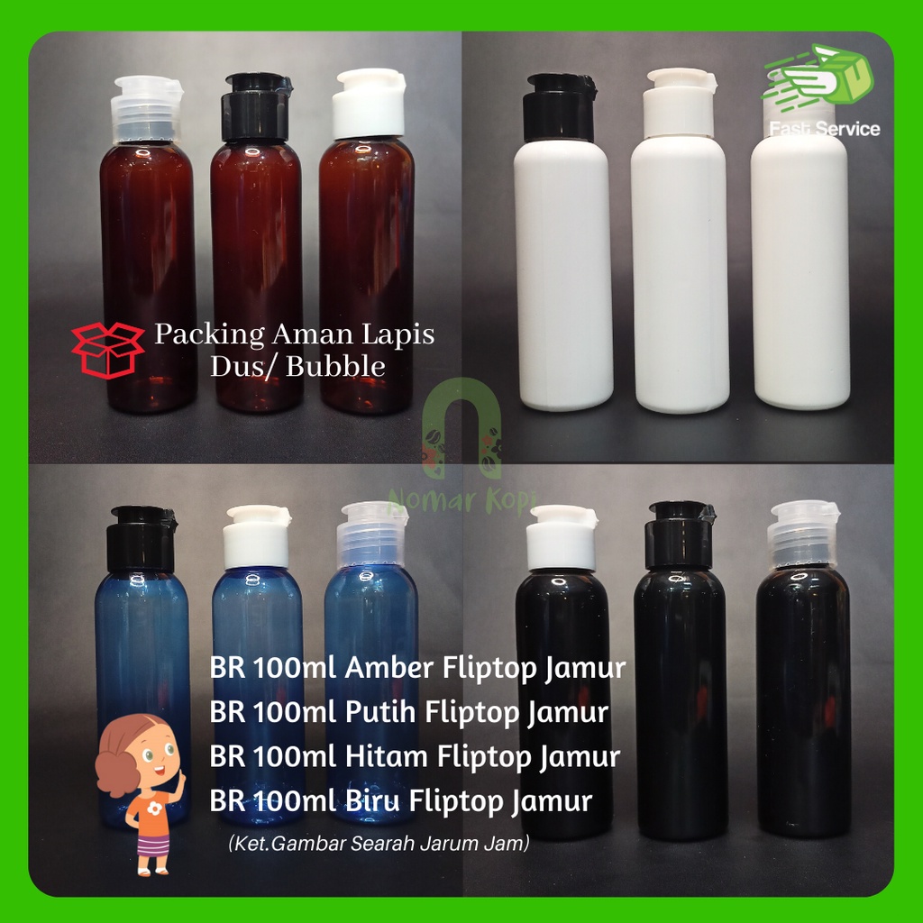 Botol 100ML BR PUTIH Presstop