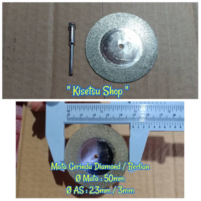 MATA GERINDA POTONG DIAMOND / BERLIAN / BATU + AS MANDREL