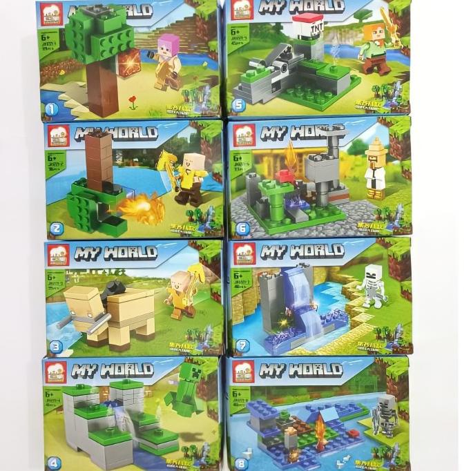 Mainan Brick Lego Mini Mine Craft Minicraft Minecraft My World Set A5