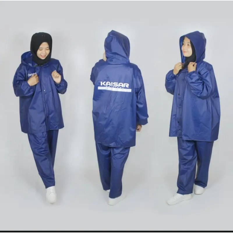 Raincoat,Jas hujan Setelan Jaket Celana Pria Wanita Tebal  Anti Rembes Jaitan Full press