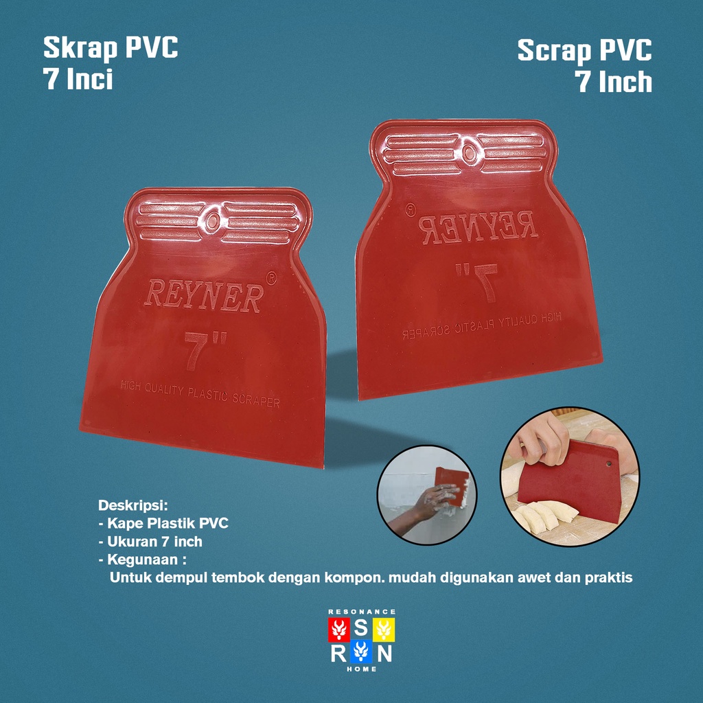 Kape Plastik PVC 7 Inci l Scrap l Scrapper l Skrap Sekrap Dempul Resonance Home