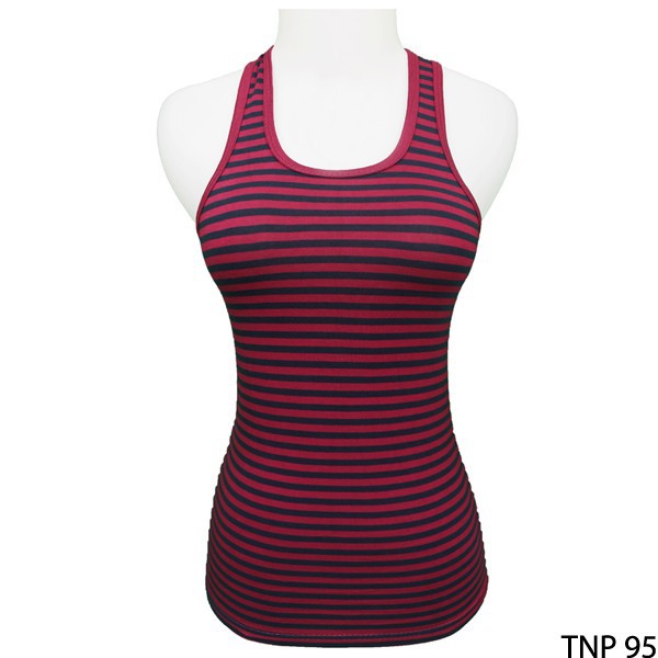 Pakaian Tanktop Gaul Spandek Maroon-Hitam – TNP 95