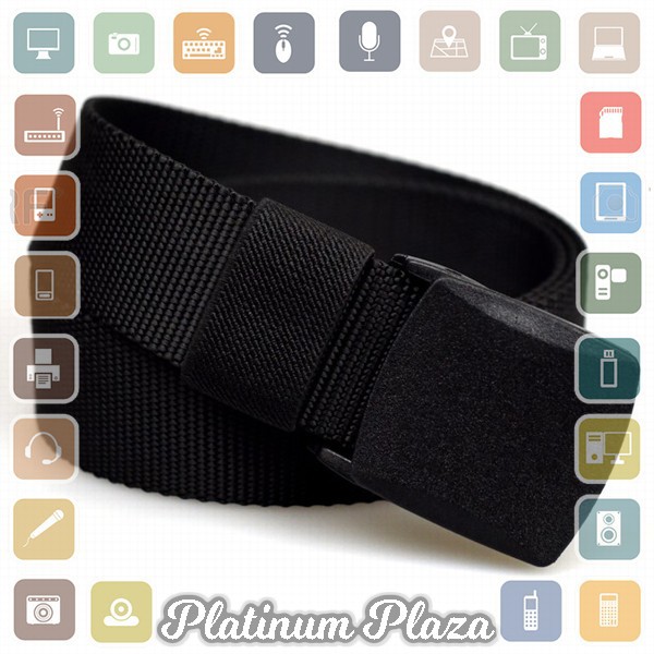 Rhodey Tali Ikat Pinggang Pria Anti Xray Plastik Canvas Non Metal Automatic Buckle - `CJKNMB-- Black