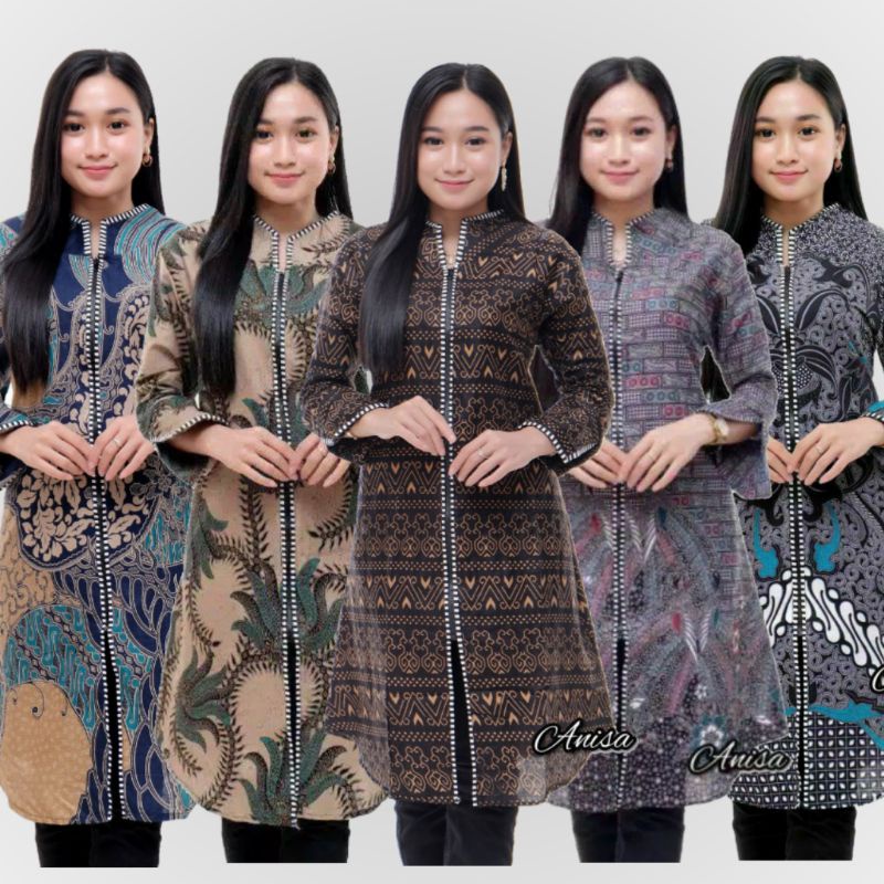 Terlaris SERUT GENES JELITA TUNIC NAVBOR YELBOR WHITBOR CREAMBOR TUNIK BATIK MODERN HRB030 DOLBI DOB