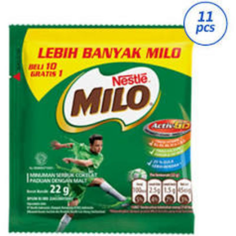 MILO SACHET 10 GRATIS 1 / MINUMAN RENTENG BUBUK SUSU COKLAT MILO NESTLE