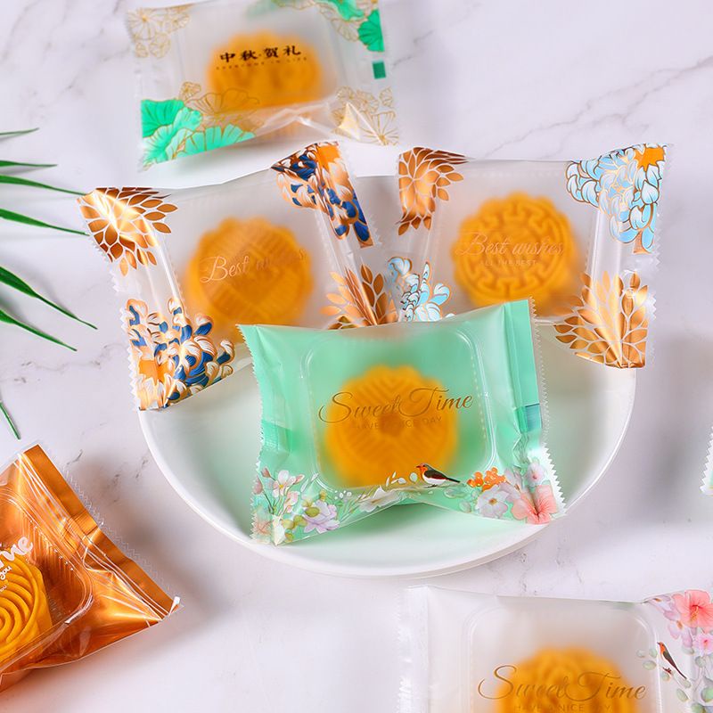 PLASTIK MOONCAKE 50/80/100gr BUNGKUS  KUE NASTAR COOKIES MOTIF TERBARU 2021