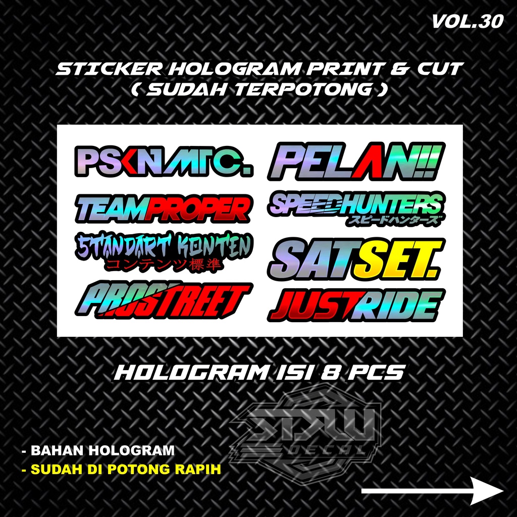 Sticker Print cutt Pack Stiker racing stiker motor Stiker Hologram