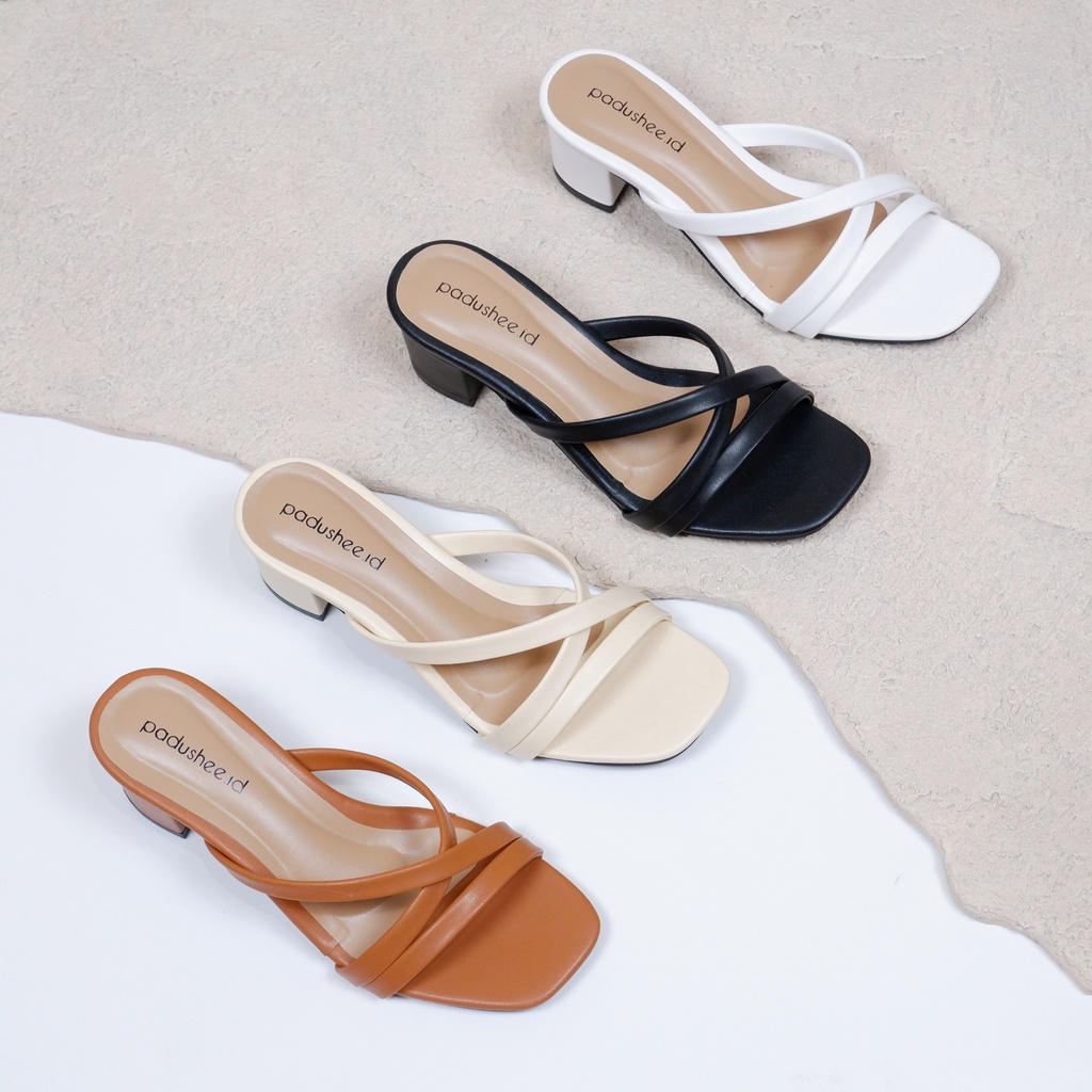 Padushee.id - sandal wanita || KHANIA || heels 5 cm / hak tahu wanita