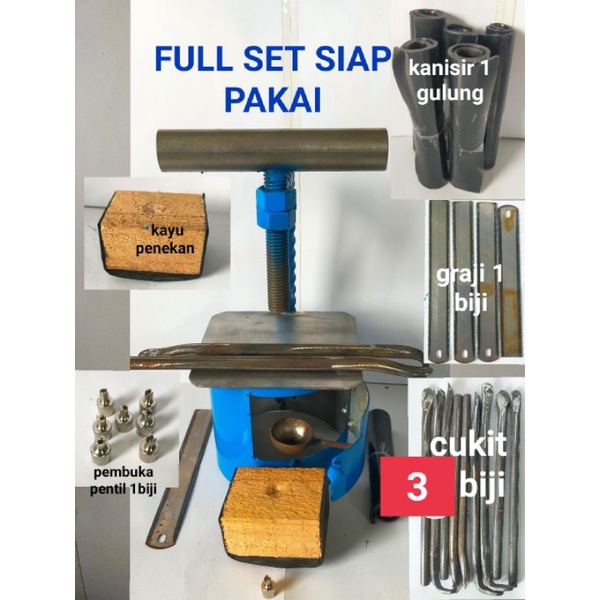 Tambalan ban motor 3 cukit cock buat rumahan 4 dim