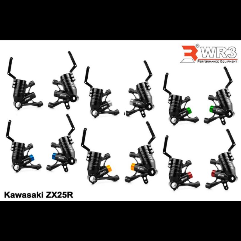 Bottom Shock USD Upsidedown Double Disc Cakram Kaliper 108mm WR3 Kawasaki ZX25R ZX25RR