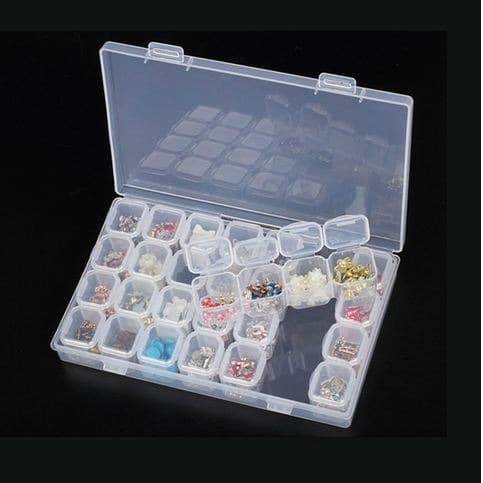 28 Compartment Jewelry Storage Box (28 cells)