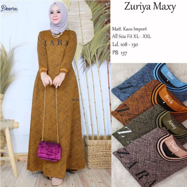 GAMIS JUMBO ORI KAOS IMPORT GAMIS AL SIZE LD110 XL GAMIS ZARA GAMIS MURAH  ZURIYA MAXY  SPORTY