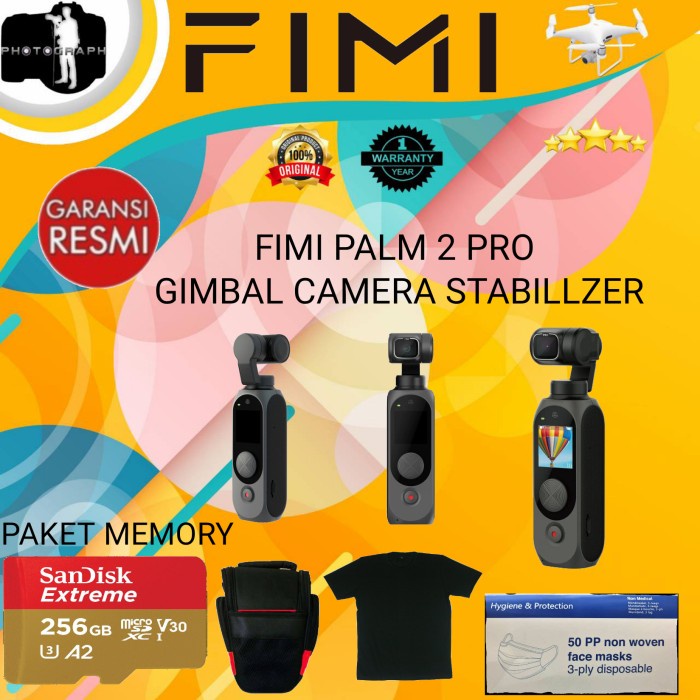 {adenastore} FIMI PALM 2 PRO 3-axis 4K / CAMERA STABILIZER RESMI FIMI PALM 2 PRO - NON PAKET Murah