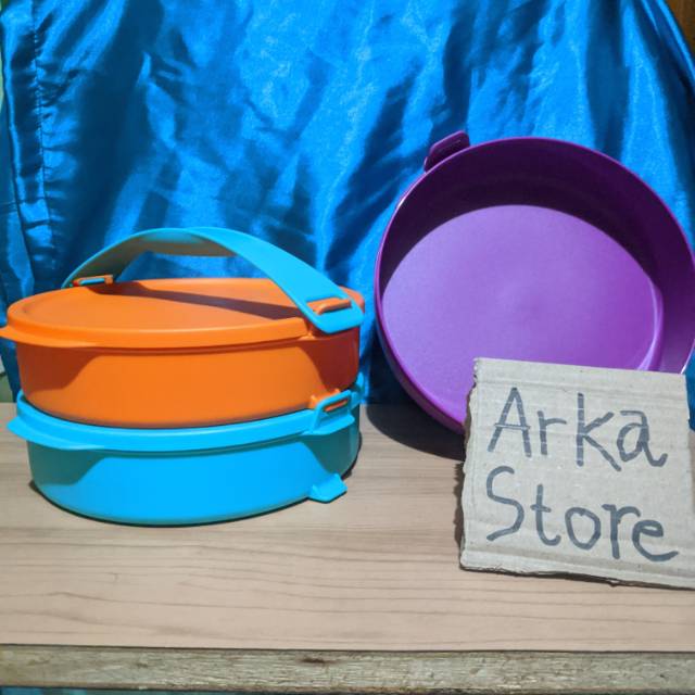 Rantang Tupperware (Click To Go Round 2 layer (Free 1 layer))