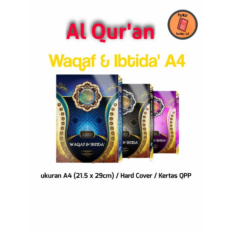 ALQURAN WAQAF & IBTIDA' UKURAN A4