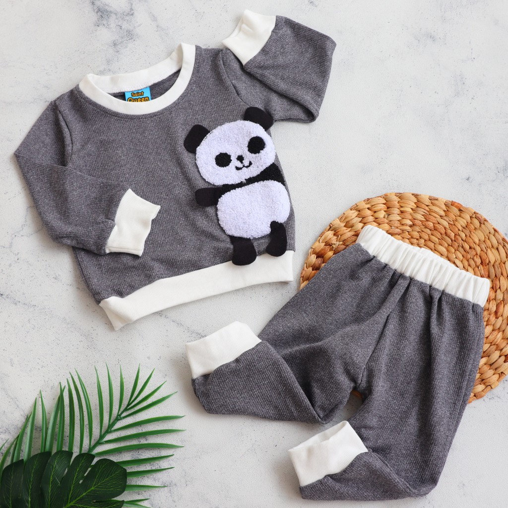 SaintQueen Motif Boneka Beruang Setelan Baju Bayi 6 bulan SaintQueen Motif Boneka Beruang Setelan Baju Bayi 6 bulan