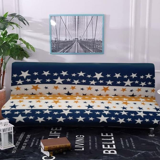 Cover Sofa 3 Seater Bukan Informa Elastis Motif Sarung Pelindung Kursi