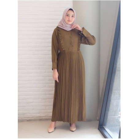 Gamis Neysa army / maxi dress muslim / fashion gamis / promo