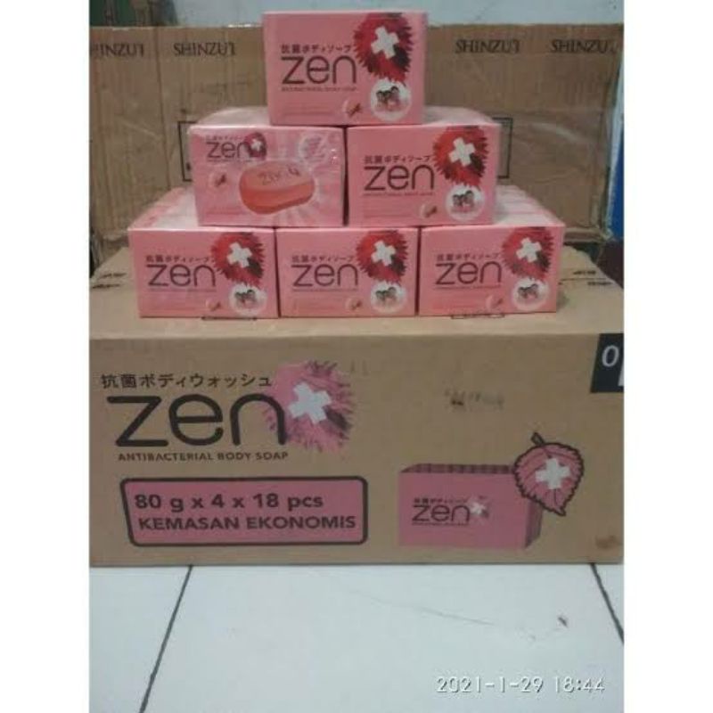 Jual Zen Sabun Batang Antibacterial 80gr Shopee Indonesia