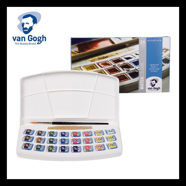 

READY STOK VAN GOGH WATERCOLOR PLASTIC SET 24 HALF PANS PERALATAN MELUKIS MURAH MERIAH