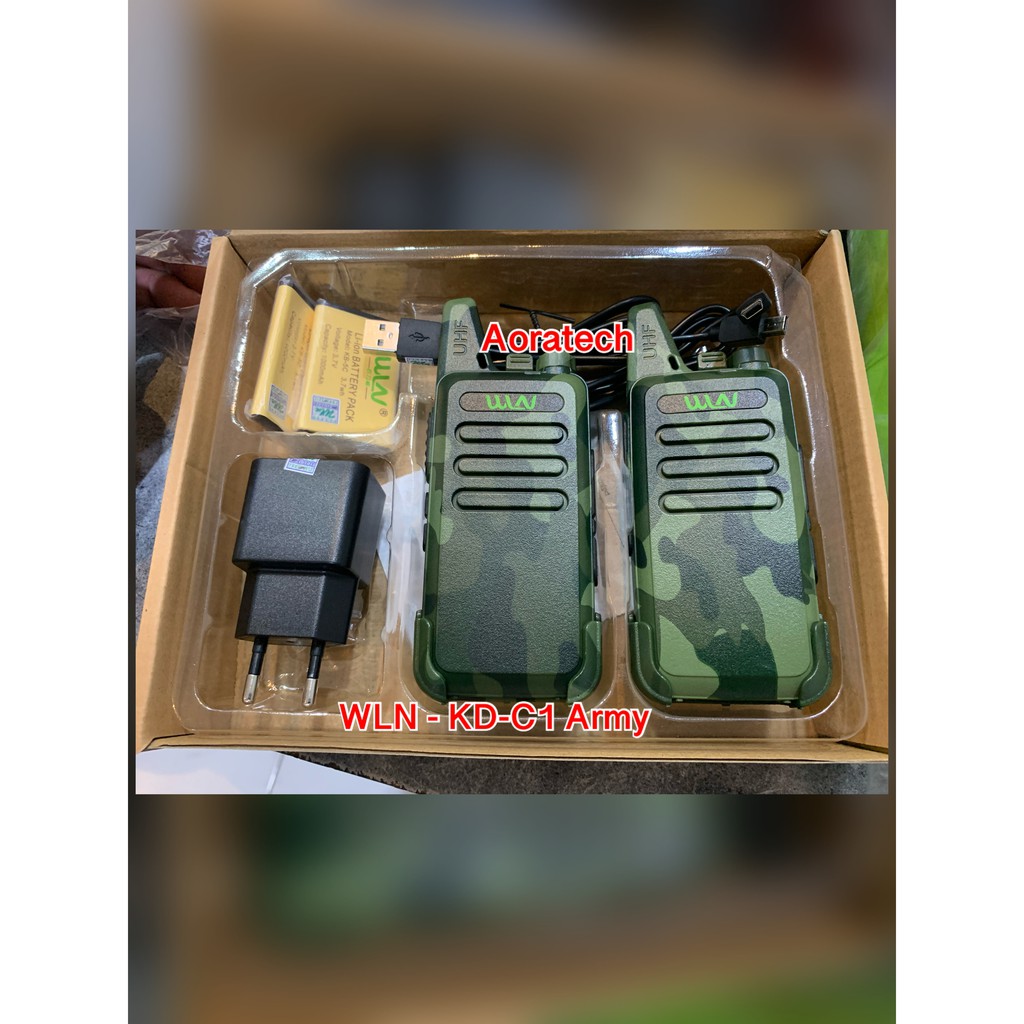 Walkie Talkie WLN HT KDC1 Radio KD - C1 (isi 2pcs) - Army HT kd-c1