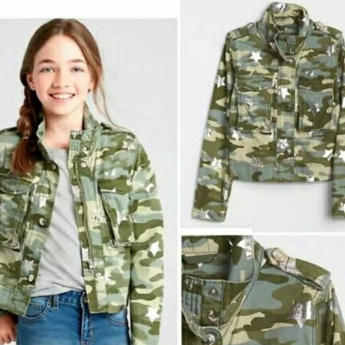 Jacket anak perempuan UK junior Gap Camo