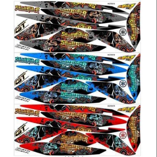 Striping Mio GT Variasi Sticker Stiker Scotlite Skotlet Motor Body List Skotlet Listt Motor Lis List