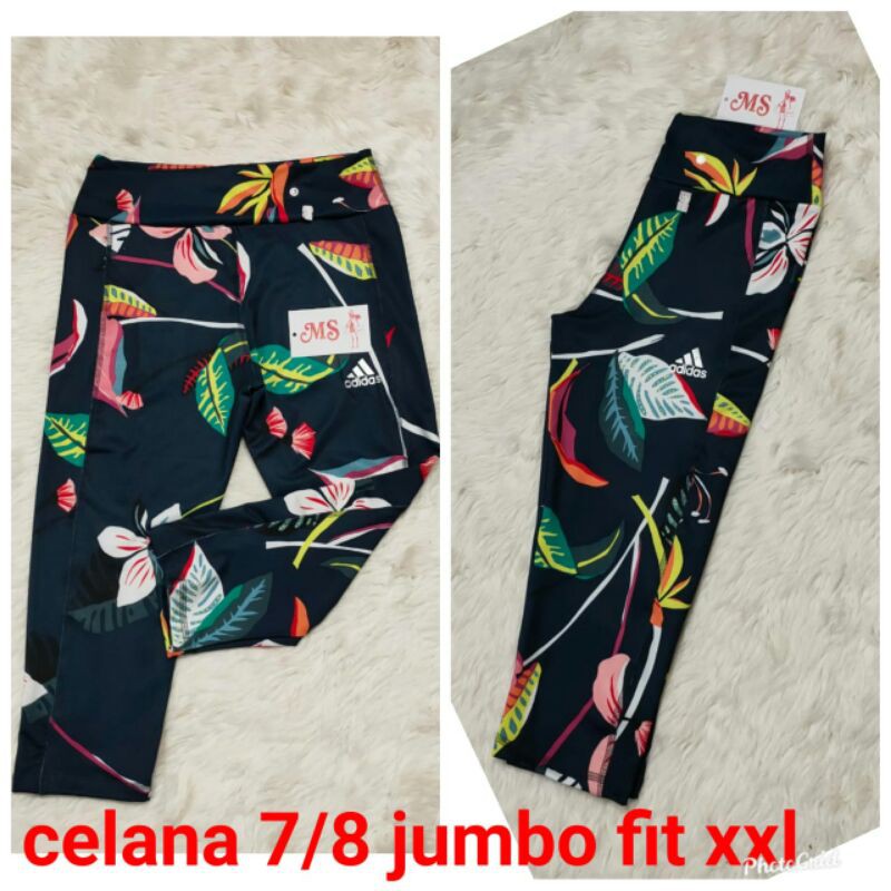 Celana olahraga wanita 7/8 /Celana senam jumbo /celana jumbo motif terbaru/Celana senam termurah