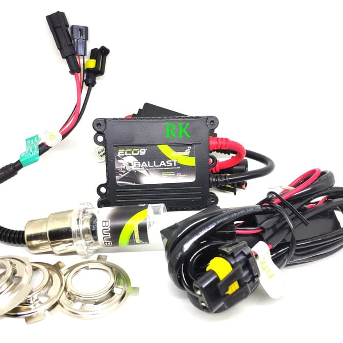 Paket set lengkap bohlam lampu  HID 35 watt ballast dan kabel set